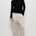 מכנסי בוי פרנד עם חגורה - חול