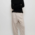 מכנסי בוי פרנד עם חגורה - חול