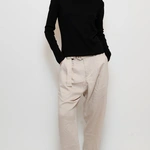 מכנסי בוי פרנד עם חגורה - חול