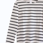 חולצת טי קלאסית - פסים שחורים מרווחים - מארה