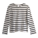 חולצת טי קלאסית - פסים שחורים מרווחים - מארה