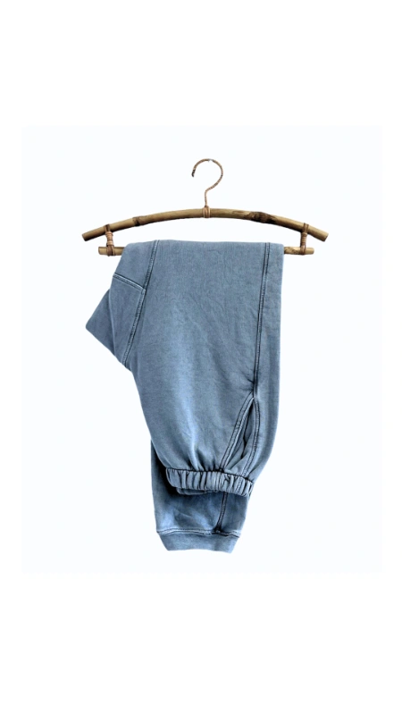 מכנסי טרנינג אופנה - ג׳וי - וואש כחול