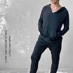 מכנסי טרנינג אופנה - אמבר - שחור