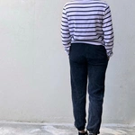 מכנסי טרנינג אופנה - ג׳וי - שחור מעושן