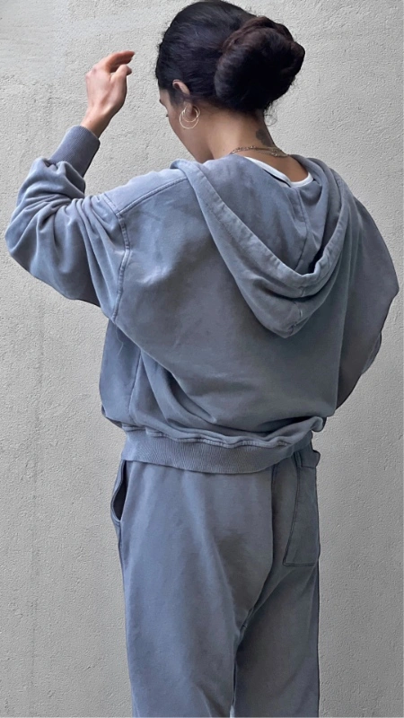 מכנסי טרנינג אופנה - ג׳וי - וואש אפור בהיר