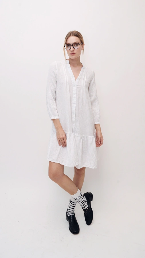 שמלת טטרה - לבן - מיקונוס