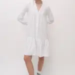 שמלת טטרה - לבן - מיקונוס