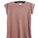 חולצת סריג דמוי פשתן - ורוד מעושן - איב