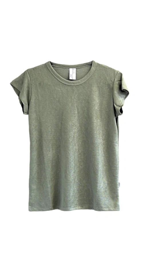 חולצת סריג דמוי פשתן - פיסטוק - איב