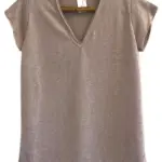 סריג דמוי פשתן - מפתח וי - לאטה - איה