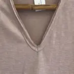 סריג דמוי פשתן - מפתח וי - לאטה - איה