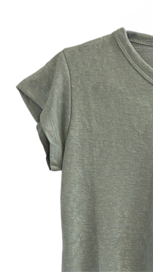 חולצת סריג דמוי פשתן - פיסטוק - איב