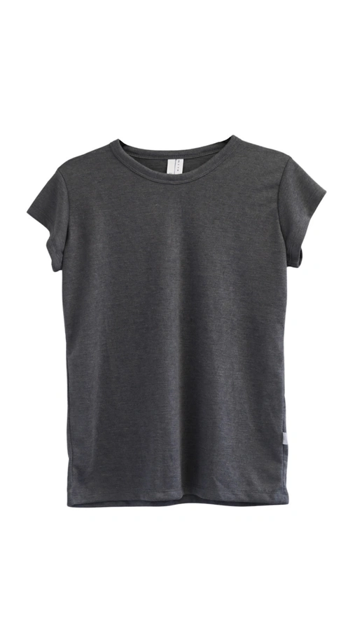 חולצת סריג דמוי פשתן - אפור עכבר - איב