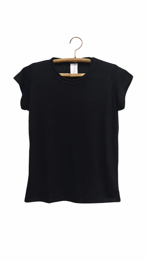 חולצת סריג דמוי פשתן - שחור - איב