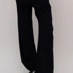 מכנסי פשתן ויסקוזה נשפכים - כחול דיו - שושי