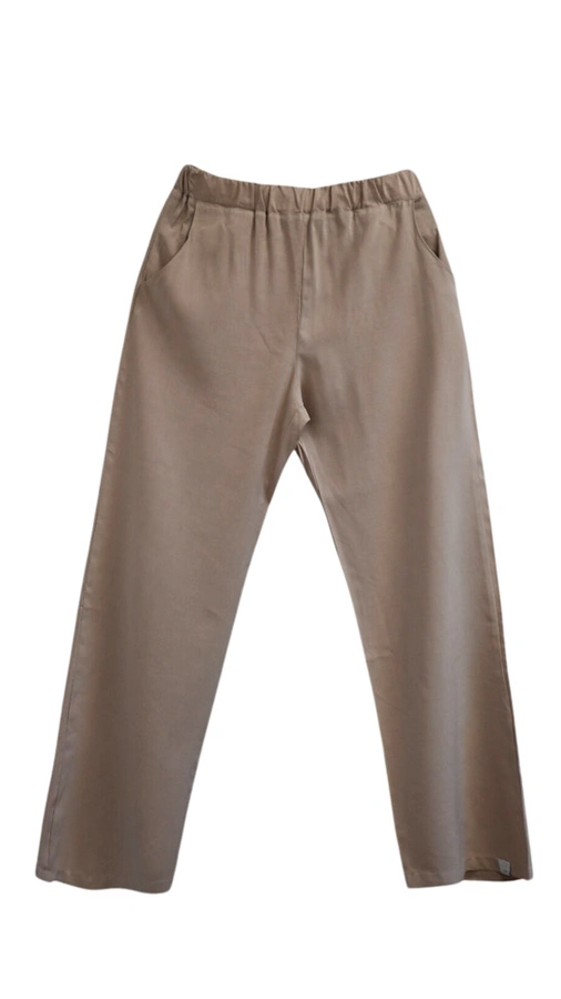 מכנסי פשתן ויסקוזה נשפכים - חול - שושי