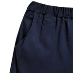 מכנסי פשתן ויסקוזה נשפכים - כחול דיו - שושי