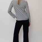 חולצת טי קלאסית - נופים - פסים שחורים - מארה