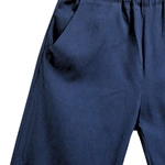 מכנסי פשתן ויסקוזה נשפכים - נייבי - שושי