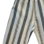 מכנסי פשתן - פסים אפור חום - שושי