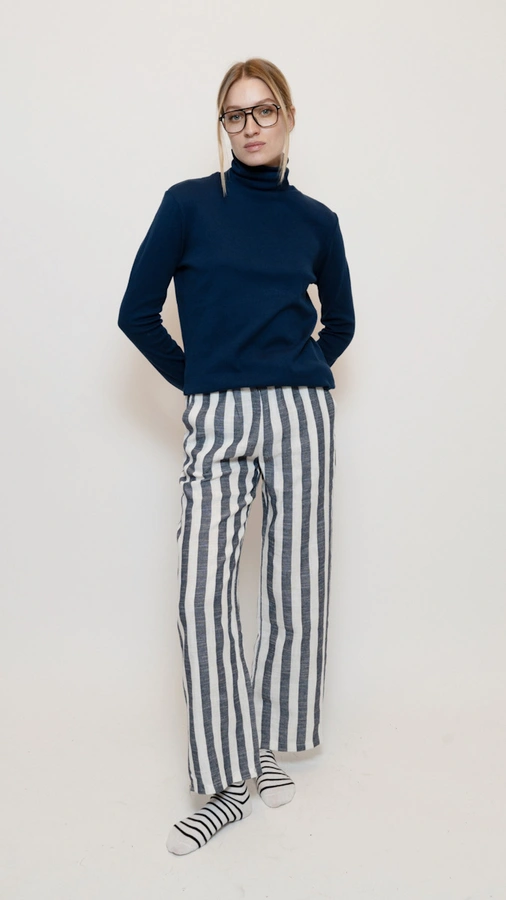 חולצת גולף ריב - נייבי - עדי