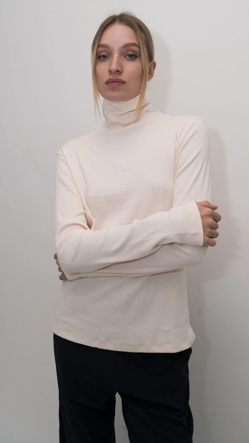 חולצת גולף ריב - פודרה - עדי