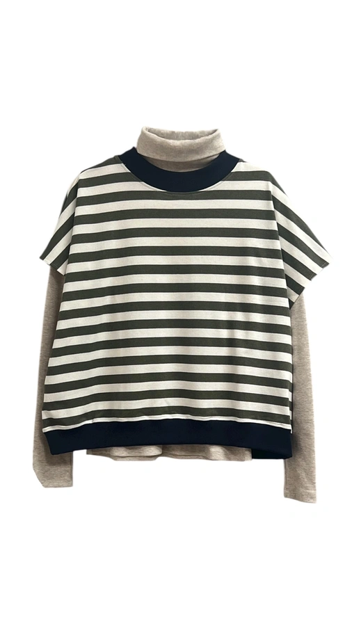 חולצת גולף ריב - בז׳ מלאנז׳ - עדי