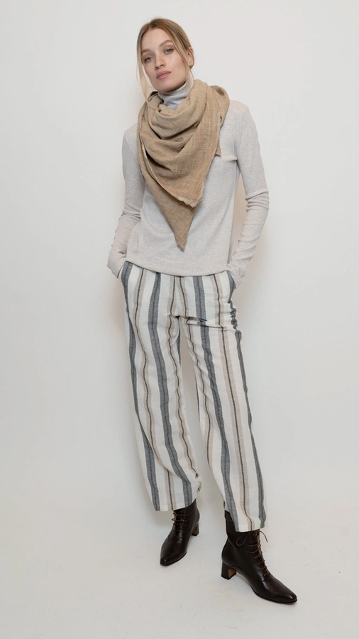 חולצת גולף ריב - בז׳ מלאנז׳ - עדי