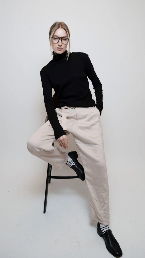 חולצת גולף ריב - שחור - עדי