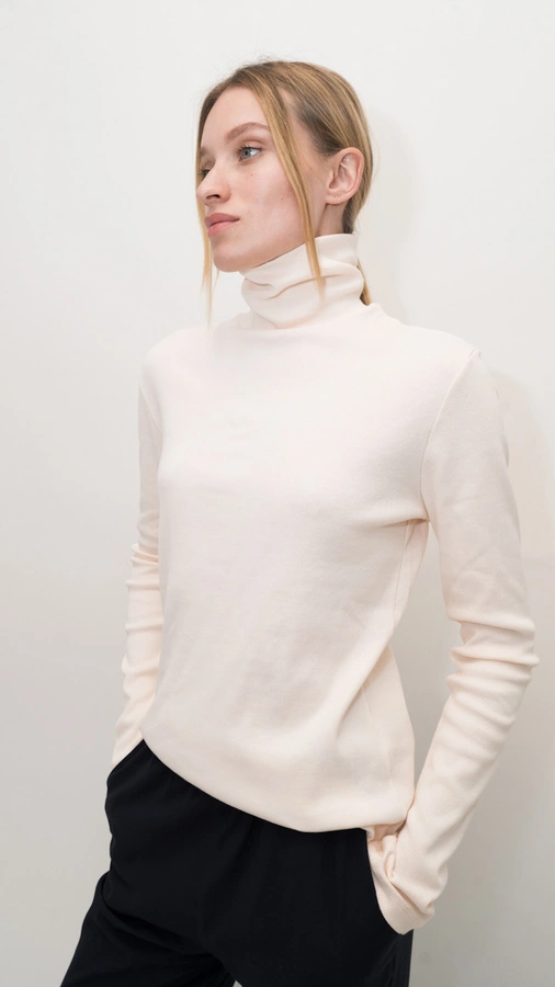 חולצת גולף ריב - פודרה - עדי