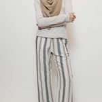 חולצת גולף ריב - בז׳ מלאנז׳ - עדי