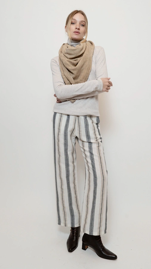 חולצת גולף ריב - בז׳ מלאנז׳ - עדי