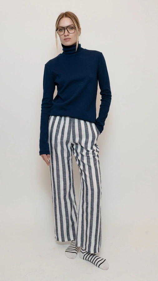 חולצת גולף ריב - נייבי - עדי