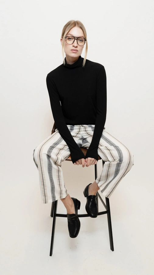 חולצת גולף ריב - שחור - עדי