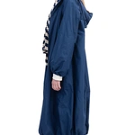 מעיל רוח אוברסייז ארוך - כחול נייבי - מארין