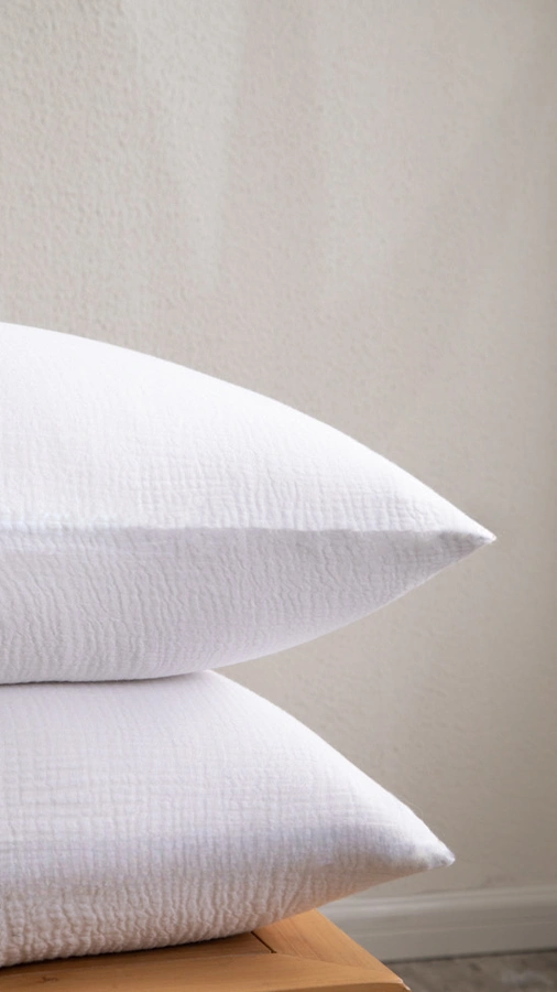 ציפית לכרית - לבן שלג