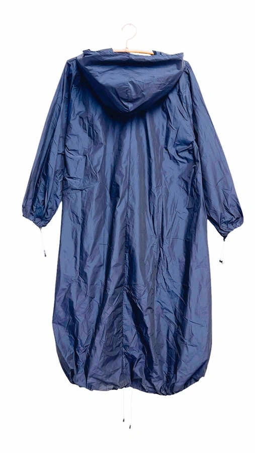 מעיל רוח אוברסייז ארוך - כחול נייבי - מארין