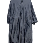 מעיל רוח אוברסייז ארוך - פלדה - מארין