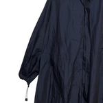 מעיל רוח אוברסייז ארוך - כחול דיו - מארין