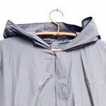 מעיל רוח אוברסייז ארוך - אפור סילבר - מארין