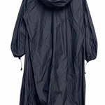 מעיל רוח אוברסייז ארוך - פלדה - מארין