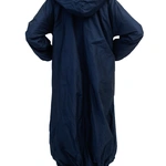 מעיל רוח אוברסייז ארוך - כחול דיו - מארין