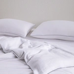 ציפה זוגית לבנה עם קדר הקפי + 2 ציפיות לבן חלק