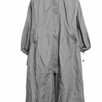 מעיל רוח אוברסייז ארוך - אפור סילבר - מארין
