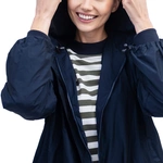 מעיל רוח אוברסייז ארוך - כחול דיו - מארין