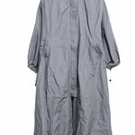 מעיל רוח אוברסייז ארוך - אפור סילבר - מארין