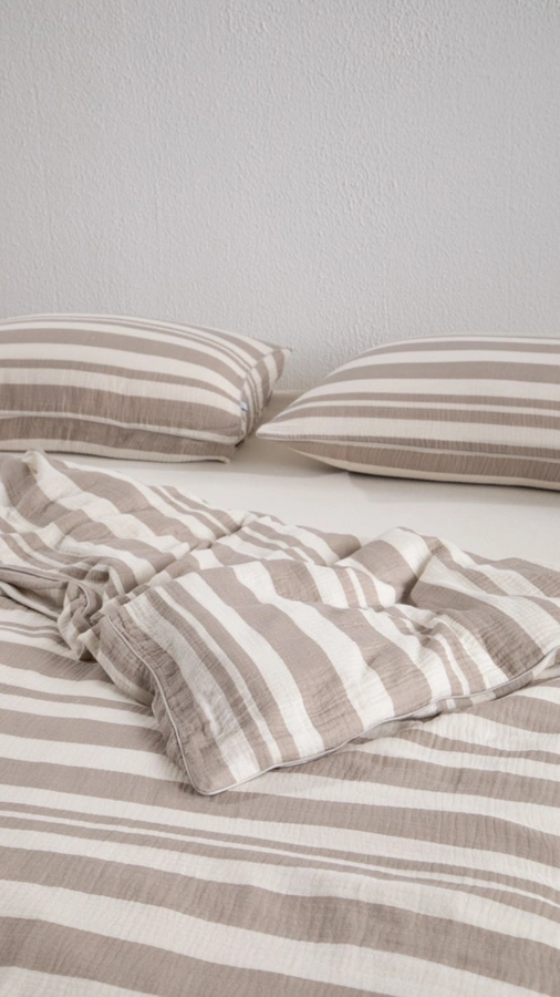 סדין כותנה אורגנית 100% - שמנת