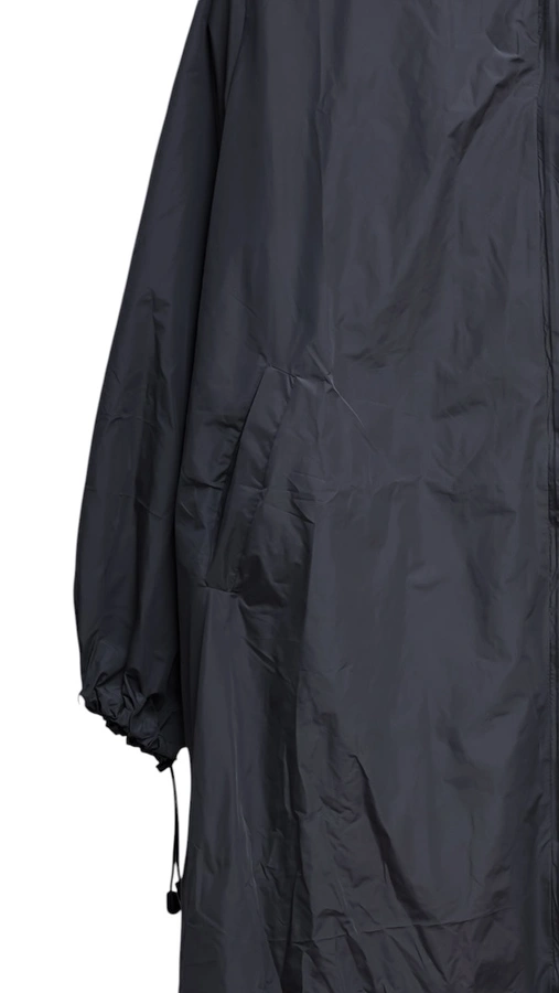 מעיל רוח אוברסייז ארוך - פלדה - מארין