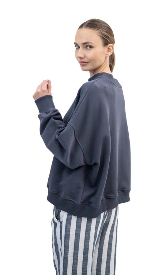 חולצת עמנואל צווארון ריב עגול - פלדה