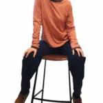 חולצת טי ארוכה – פסים דקים אדום / גרפיט - תותי